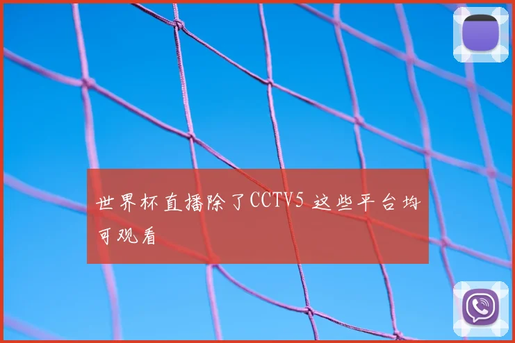 世界杯直播除了CCTV5 这些平台均可观看